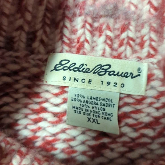Vintage Eddie Bauer Wool Mock Turtleneck Sweater - Women's Size XXL - Picture 6 of 7